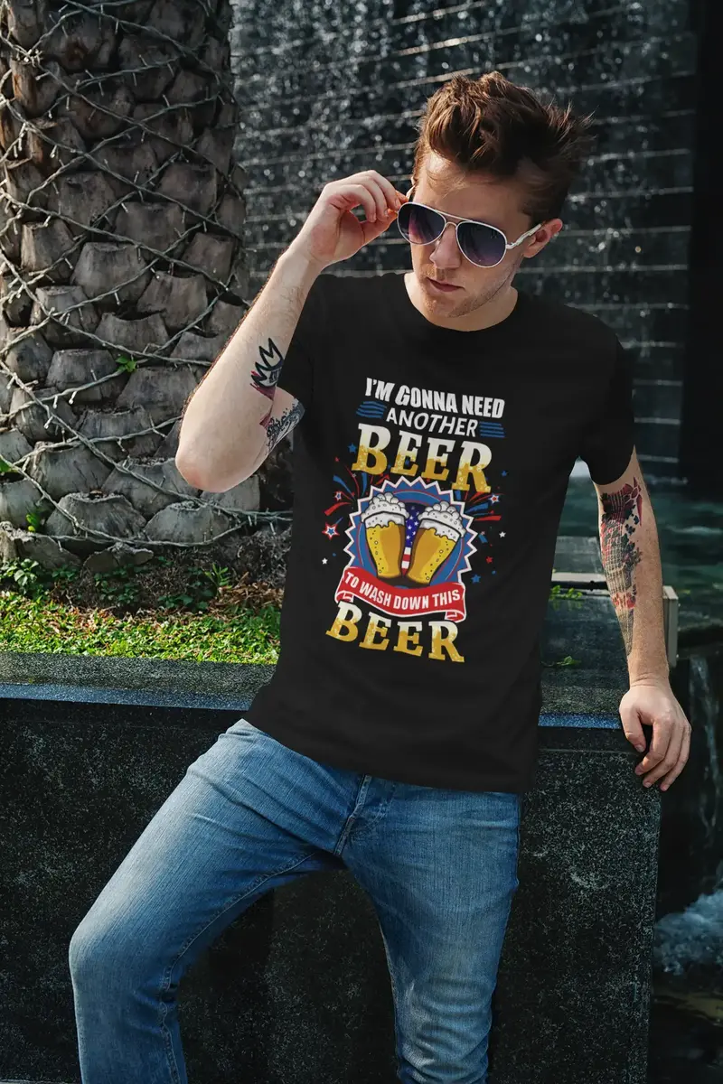 Ultrabasic Men's T-Shirt I'm Gonna Need Another Beer To Wash Down This Beer - Funny Saying Alcohol Lover Tee Shirt 1