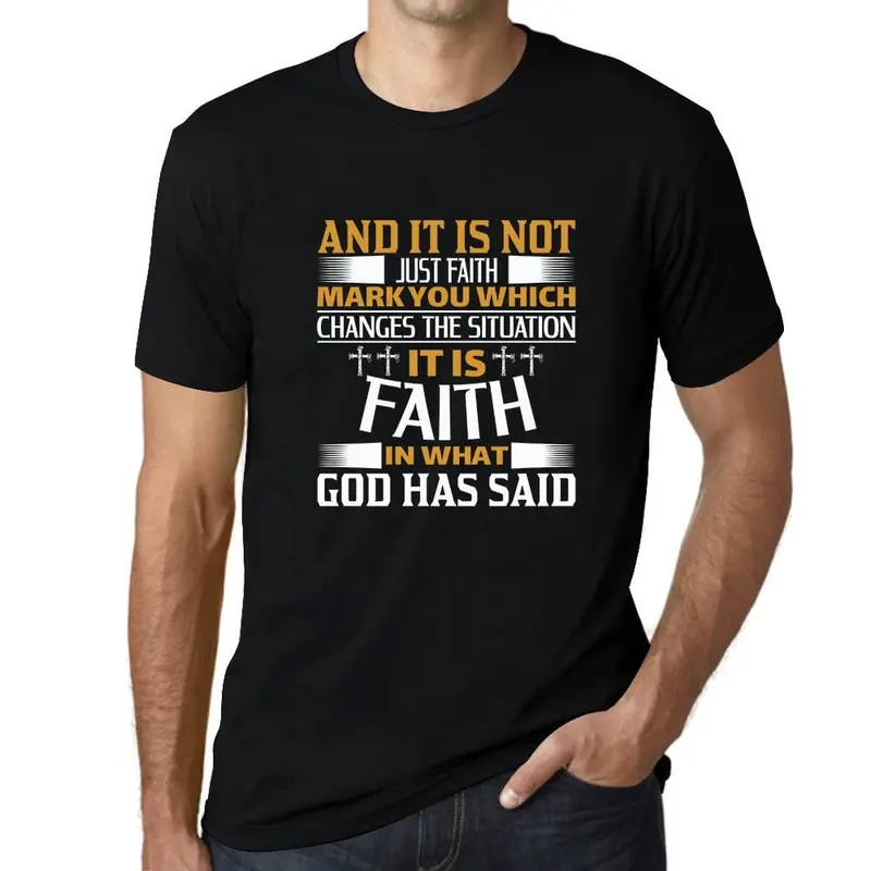 Ultrabasic Men's T-Shirt It Is Faith God Has Said - Christian Religious Shirt 2
