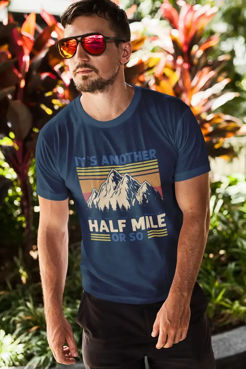 Ultrabasic Men's T-Shirt It's Another Half Mile Or So - Mountain Hiker Tee Shirt 1