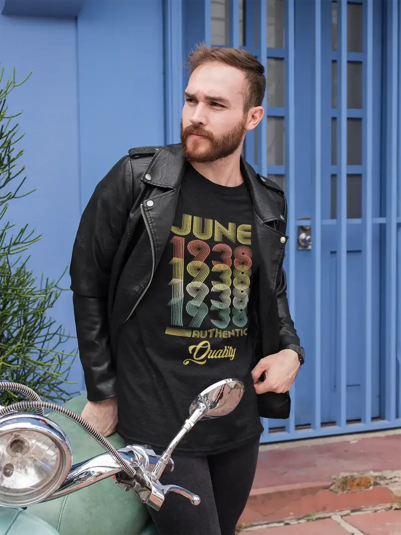 Ultrabasic Men's T-Shirt June 1938 - Authentic 82Nd Birthday Gift - Vintage Tee Shirt 1