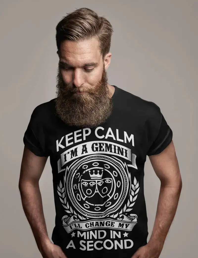 Ultrabasic Men's T-Shirt Keep Calm I'm A Gemini - Birthday Zodiac Sign Shirt 1