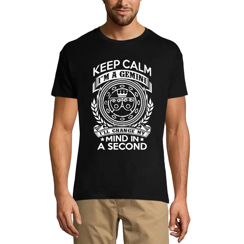 Ultrabasic Men's T-Shirt Keep Calm I'm A Gemini - Birthday Zodiac Sign Shirt 2