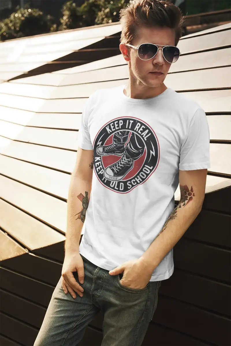Ultrabasic Men's T-Shirt Keep It Real Keep It Old School - Vintage Tee Shirt 1