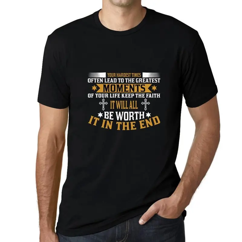 Ultrabasic Men's T-Shirt Keep The Faith It Will All Be Worth - Religious Shirt 1