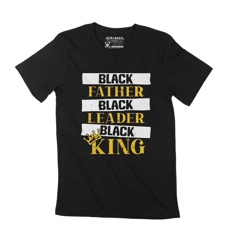 Ultrabasic Men's T-Shirt King Power Black Leaders Graphic Tee Birthday Gift 1