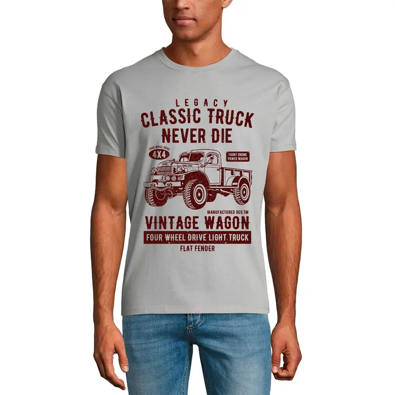 Ultrabasic Men's T-Shirt Legacy Classic Truck Never Die - Vintage Wagon Tee Shirt 1