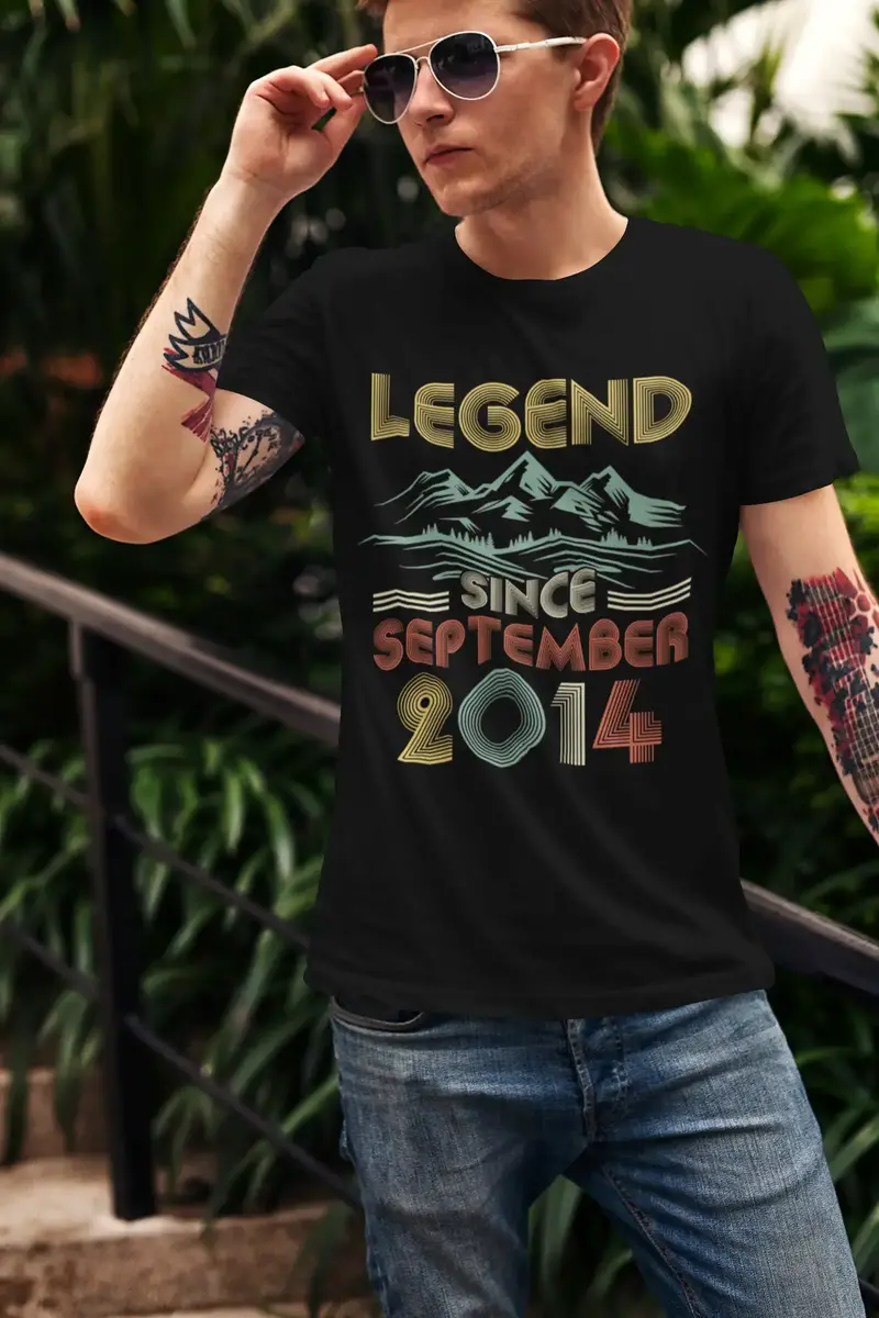 Ultrabasic Men's T-Shirt Legend Since September 2014 - Vintage Birthday Tee Shirt 1