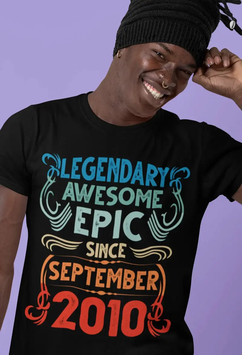 Ultrabasic Men's T-Shirt Legendary Awesome Epic Since September 2010 - Funny 11Th Birthday Gift Tee Shirt 1
