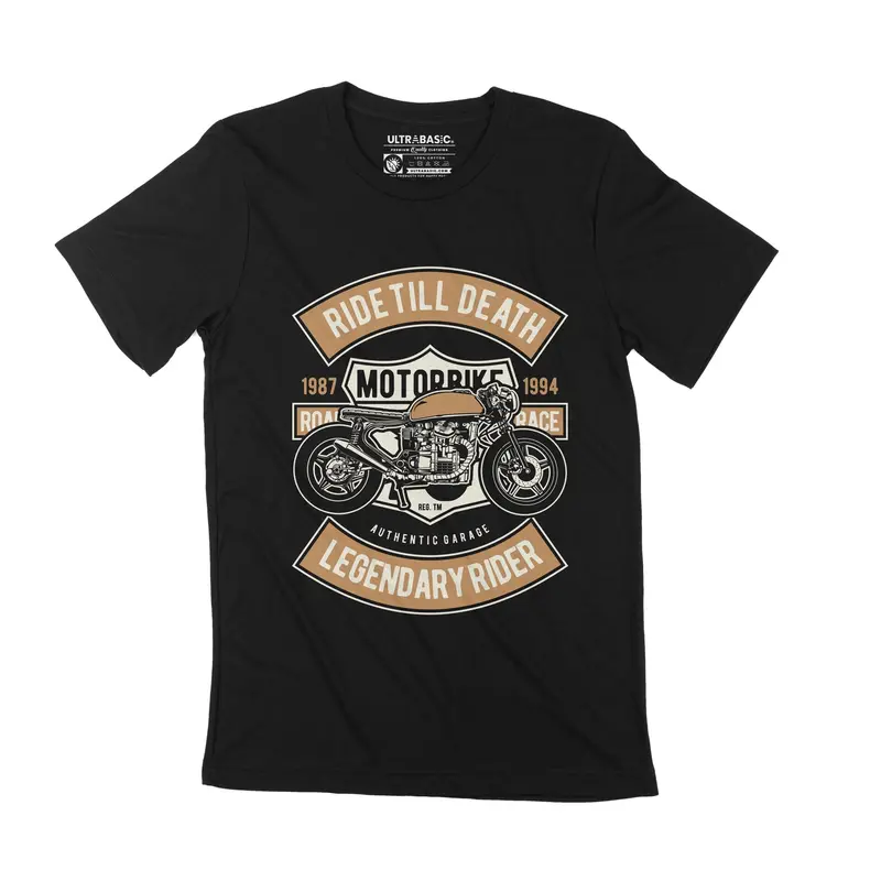 Ultrabasic Men's T-Shirt Legendary Rider - Authentic Biker Birthday Gift Idea 1