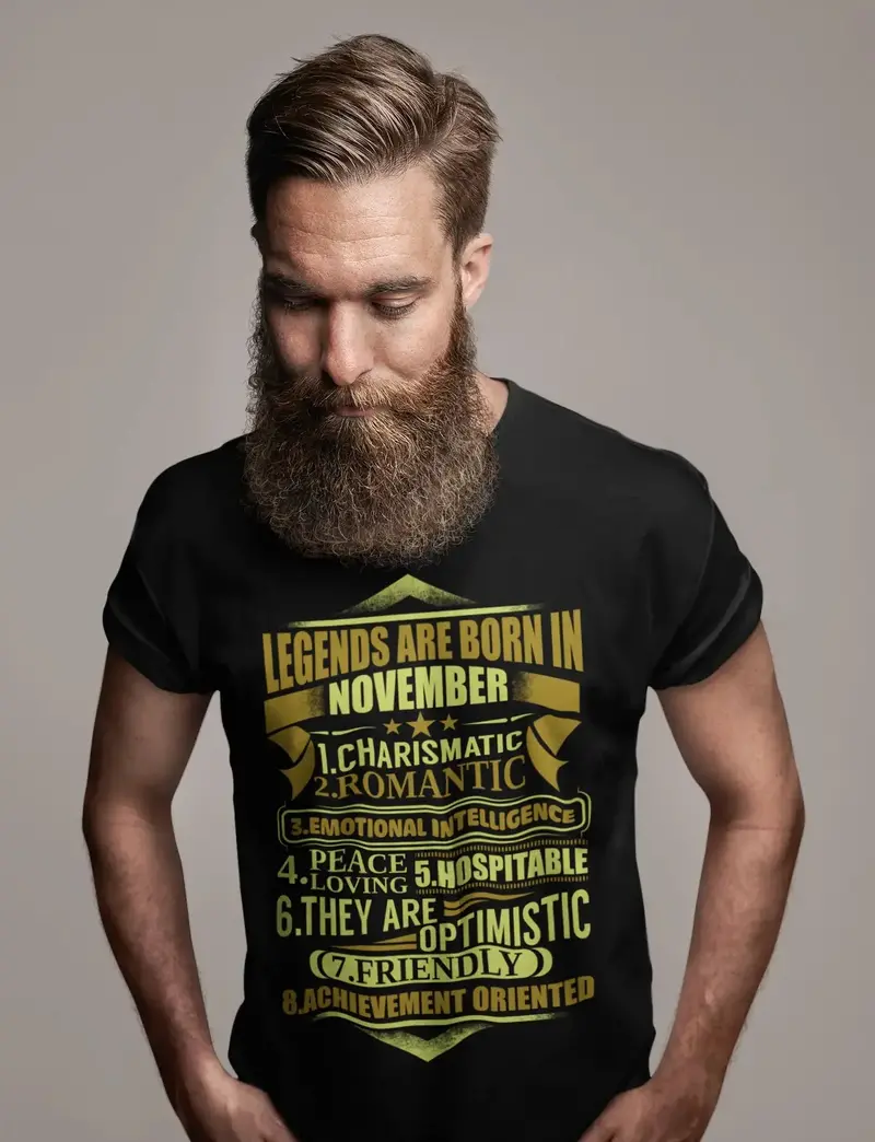 Ultrabasic Men's T-Shirt Legends Are Born In November - Funny Birthday Gift Tee Shirt 1