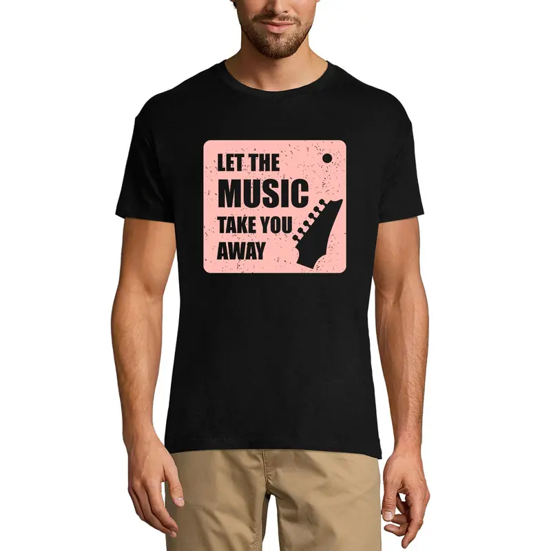 Ultrabasic Men's T-Shirt Let The Music Take You Away - Slogan Shirt For Musician 1