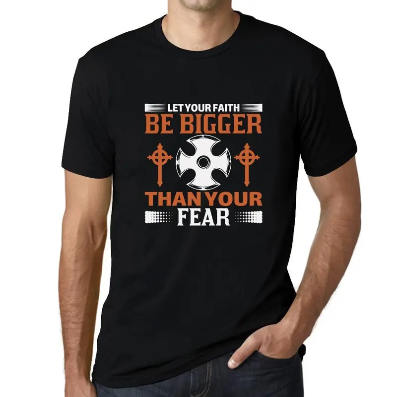 Ultrabasic Men's T-Shirt Let Your Faith Be Bigger Than Fear - Christian Shirt 3