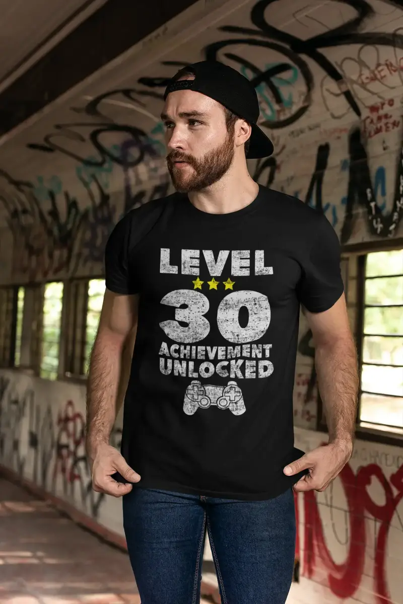 Ultrabasic Men's T-Shirt Level 30 Achievement Unlocked - 30Th Birthday Gift Tee Shirt 1