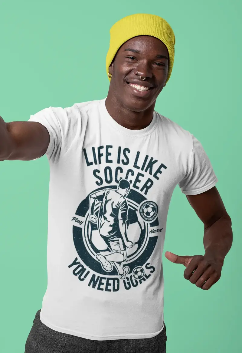 Ultrabasic Men's T-Shirt Life Is Like Soccer - Gift For Soccer Player 1