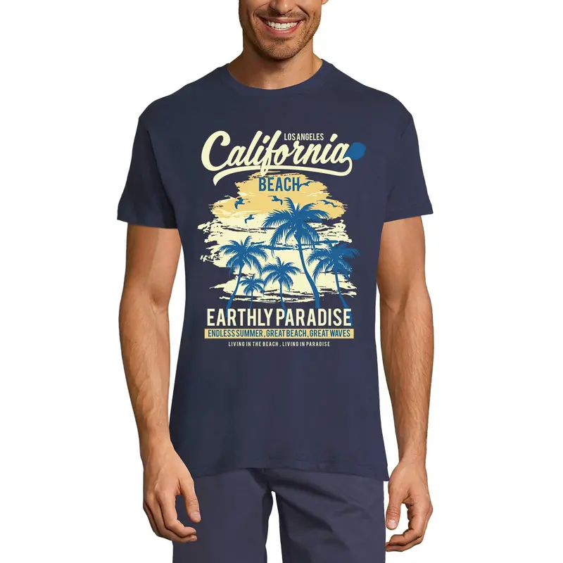Ultrabasic Men's T-Shirt Los Angeles California Beach - Paradise Shirt For Men 1