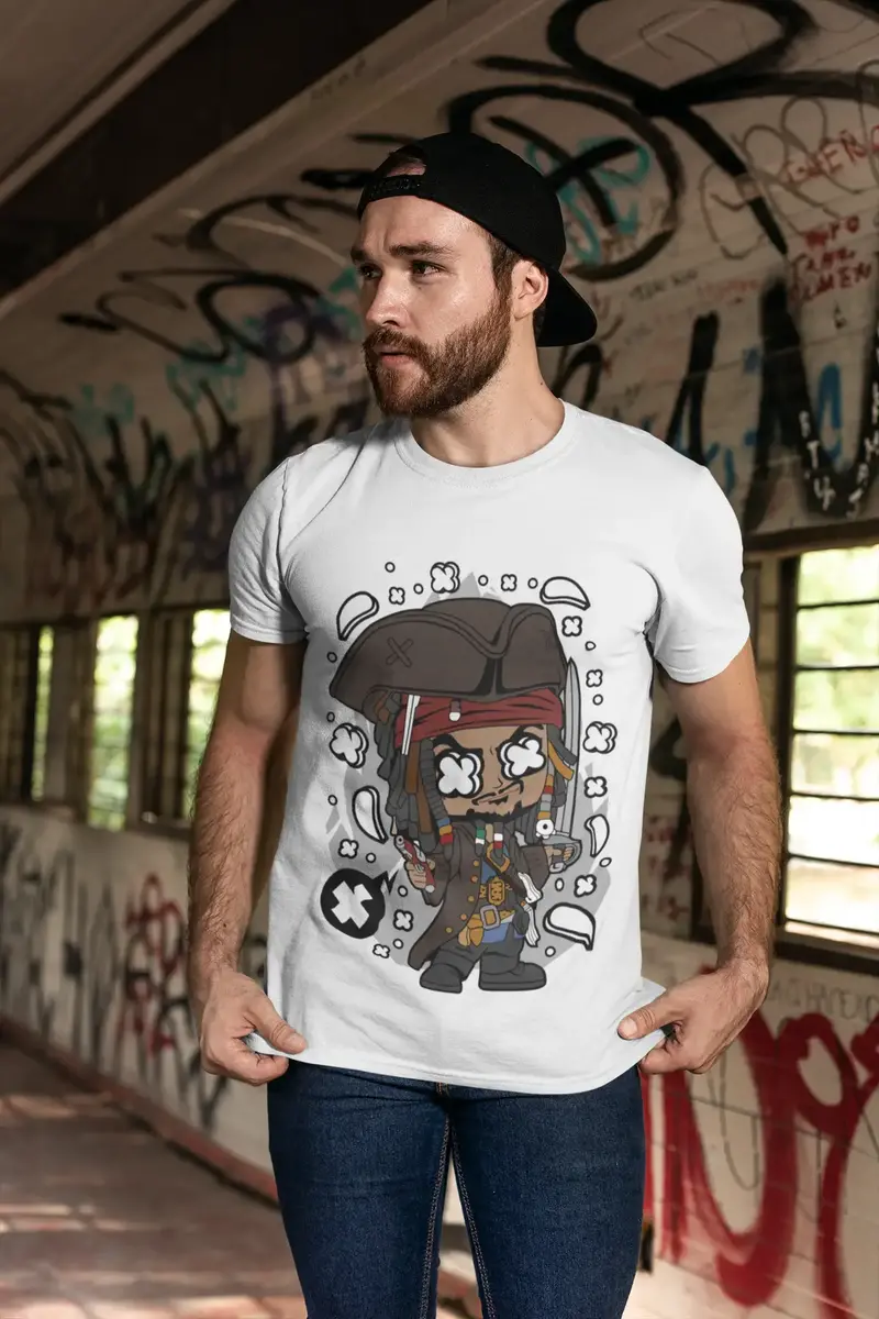 Ultrabasic Men's T-Shirt Main Caribbean Captain - Movie Character - Vintage 1