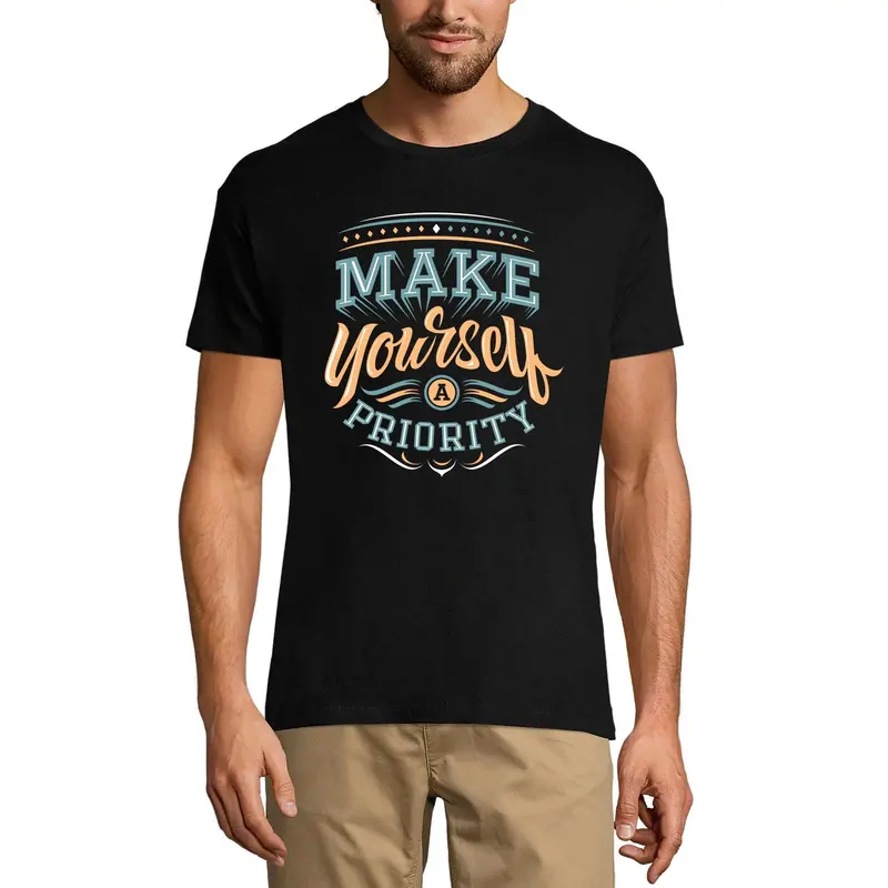 Ultrabasic Men's T-Shirt Make Yourself A Priority - Short Sleeve Tee Shirt 1