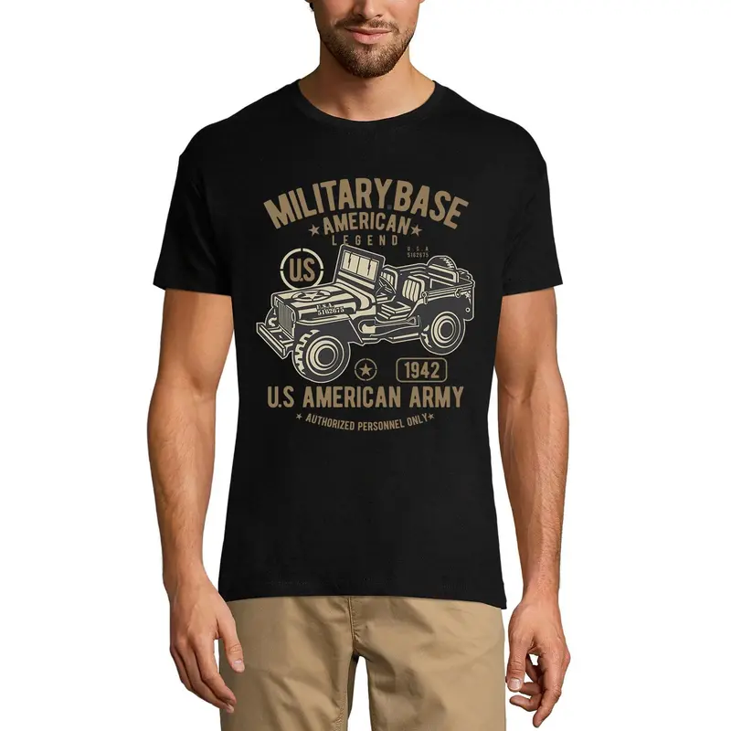 Ultrabasic Men's T-Shirt Military Base Us American Army - Vintage Patirotic Shirt 3