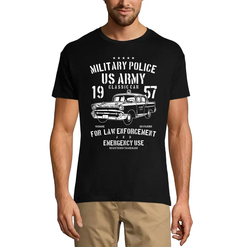 Ultrabasic Men's T-Shirt Military Police Us Army - Classic Car 1957 Tee Shirt 1