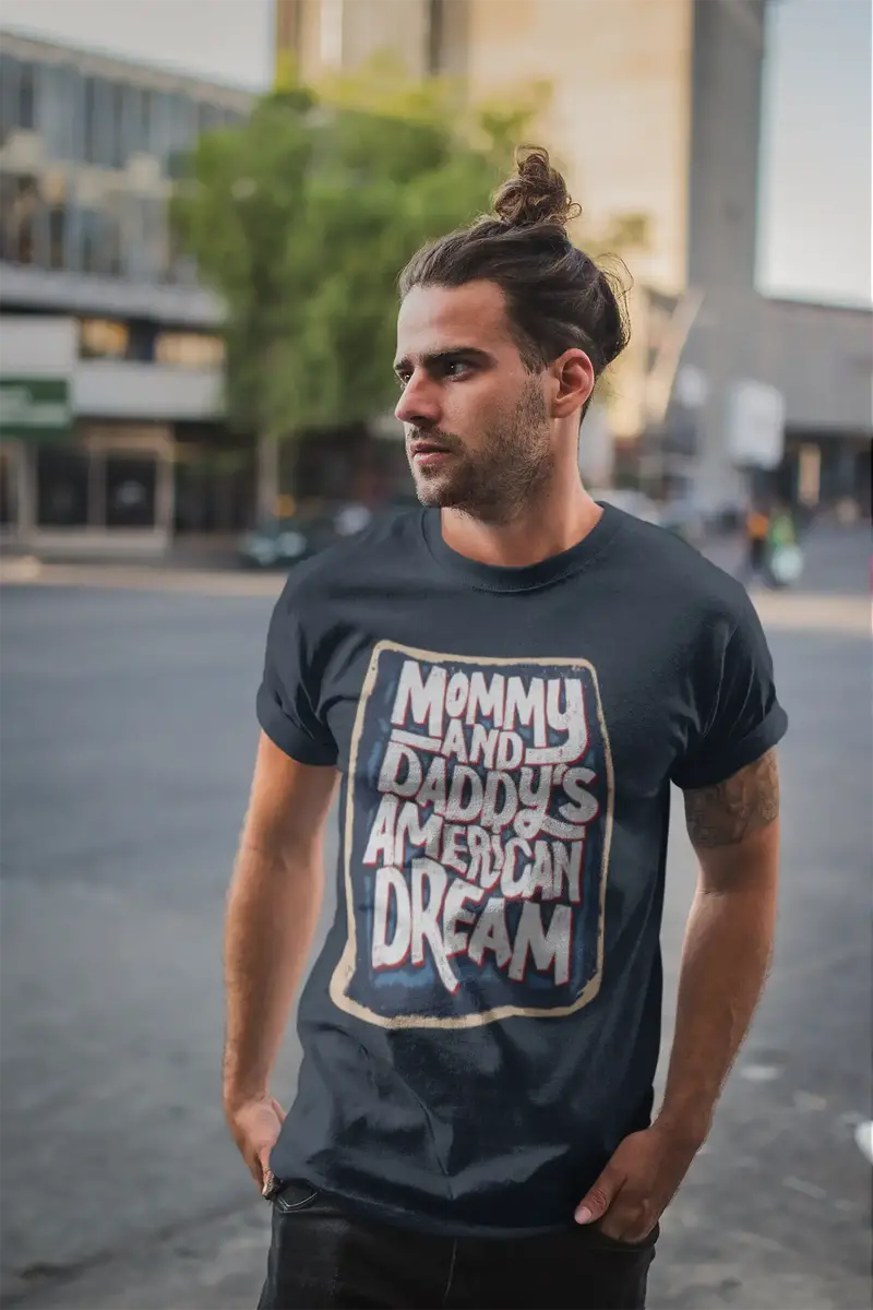 Ultrabasic Men's T-Shirt Mommy Daddy's American Dream Family Vintage Casual Gift 1