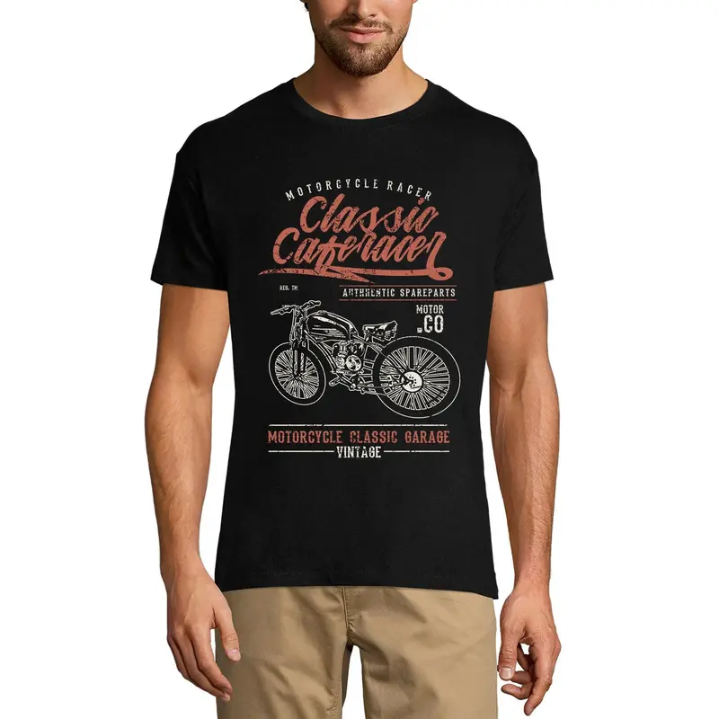 Ultrabasic Men's T-Shirt Motorcycle Racer - Classic Caferacer Vintage Tee Shirt 1