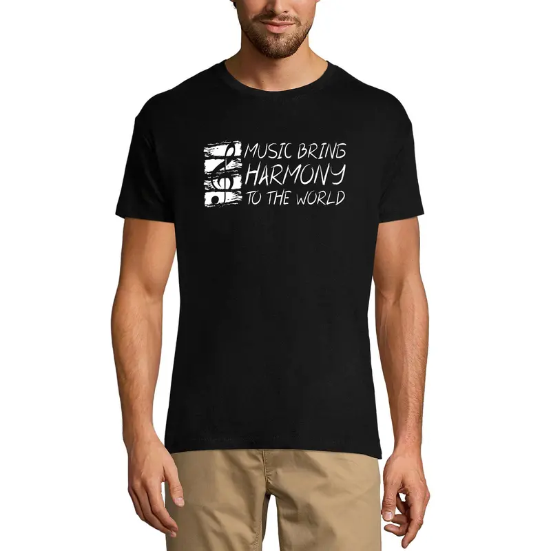 Ultrabasic Men's T-Shirt Music Bring Harmony To The World - Shirt For Musician 1
