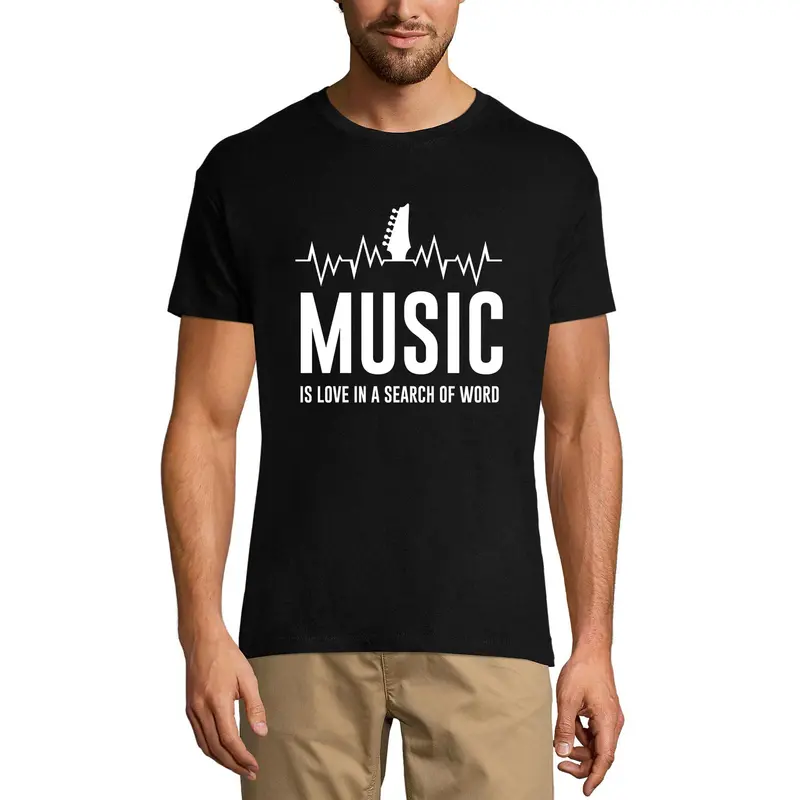 Ultrabasic Men's T-Shirt Music Is Love In Search Of Word - Sound Beat Shirt 1