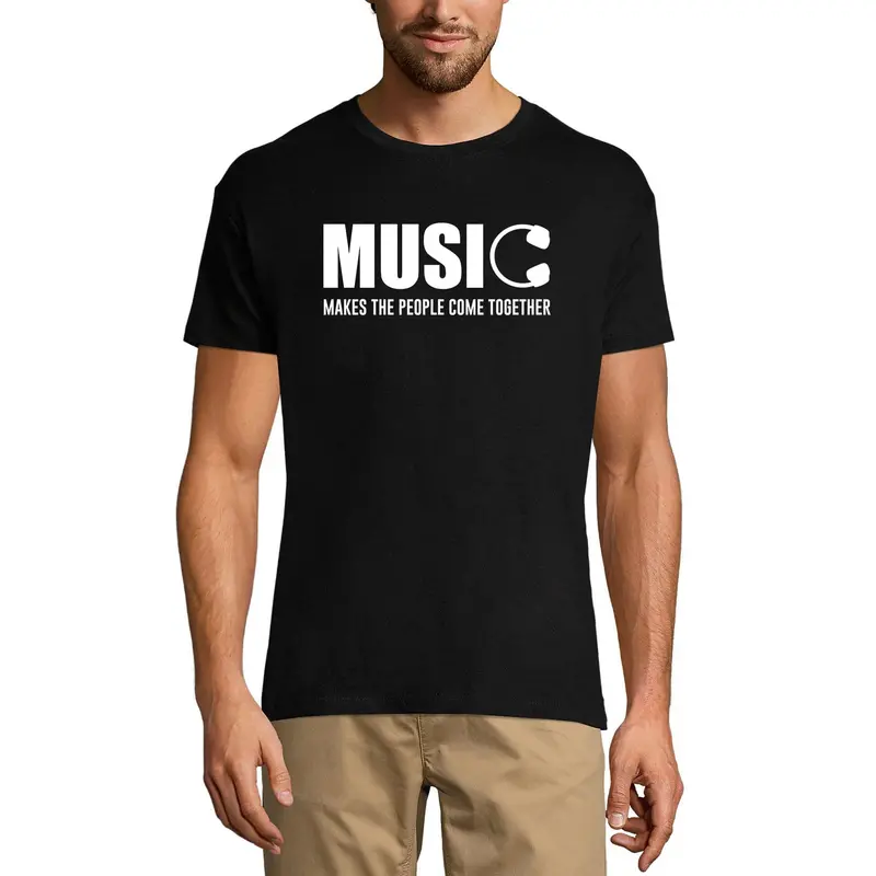 Ultrabasic Men's T-Shirt Music Makes The People Come Together - Slogan Shirt 1