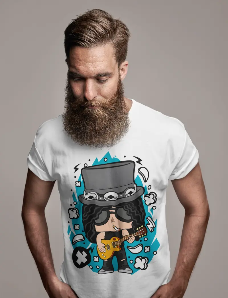 Ultrabasic Men's T-Shirt Musician - Guitarist - Hard Rock Band - 80'S Band 1