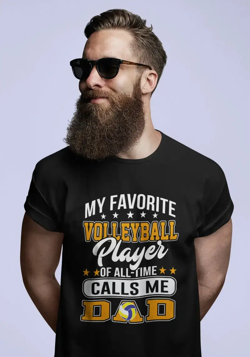 Ultrabasic Men's T-Shirt My Favorite Volleyball Player Of All Time Calls Me Dad Tee Shirt 1