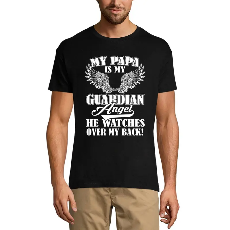 Ultrabasic Men's T-Shirt My Papa Is My Guardian Angel - Daddy In Heaven 1