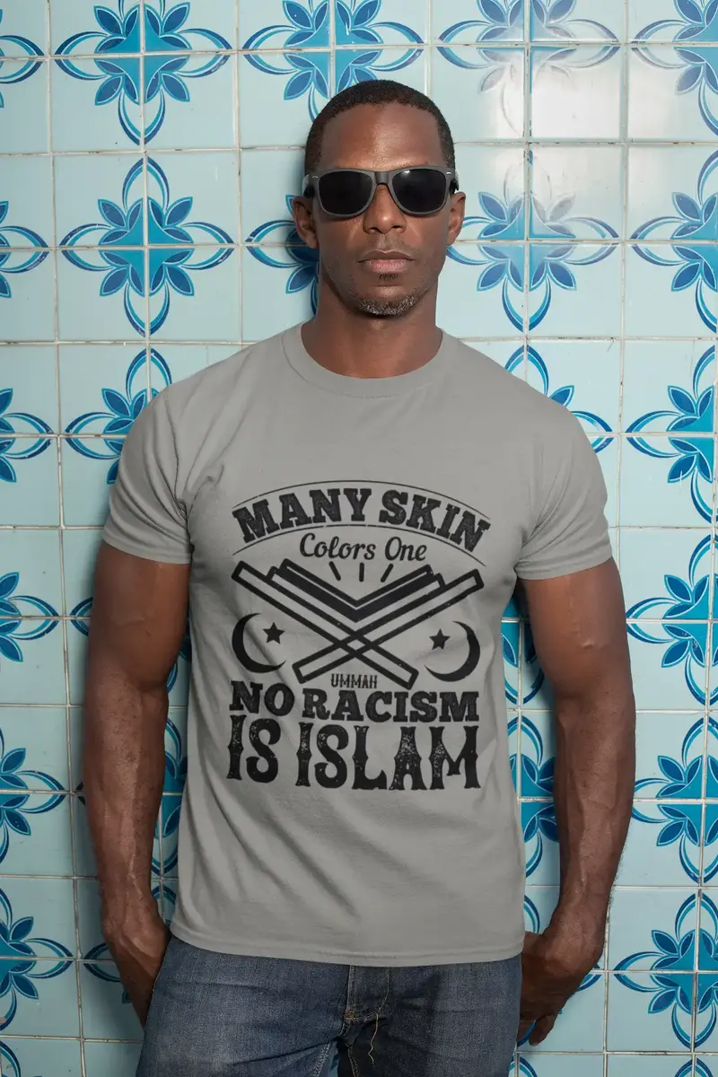 Ultrabasic Men's T-Shirt No Racism Is Islam - Muslim Tee Shirt 1