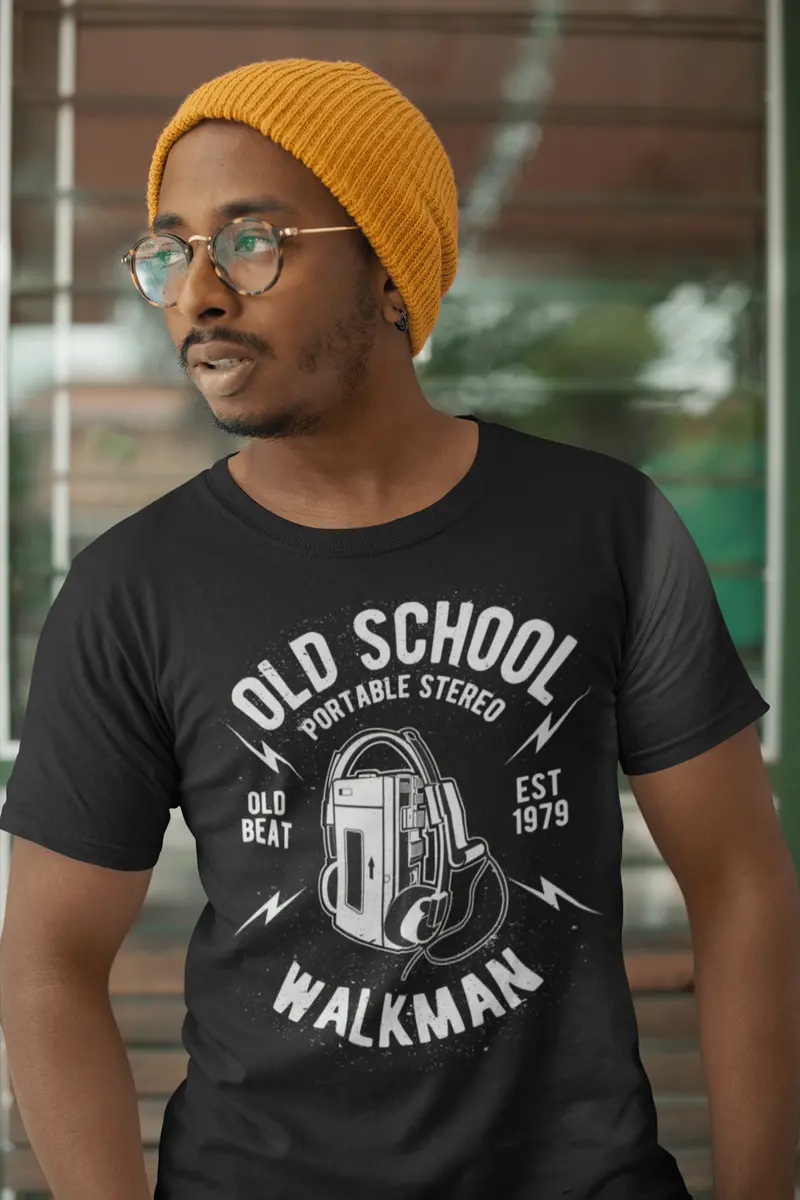 Ultrabasic Men's T-Shirt Old School Portable Stereo Walkman - Beat Since 1979 Tee Shirt 2