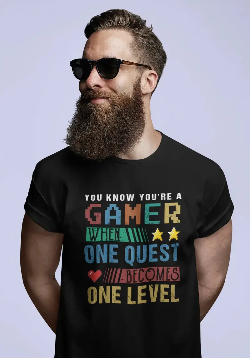 Ultrabasic Men's T-Shirt One Quest Becomes One Level - Gaming Quote - Joke Tee 1