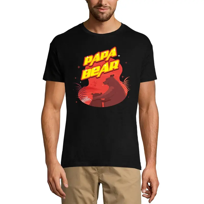 Ultrabasic Men's T-Shirt Papa Bear - Funny Gifts For Dad Jokes Daddy 1