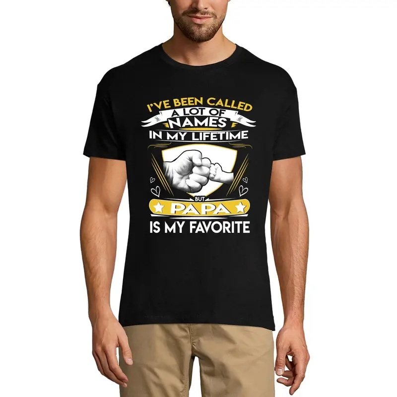 Ultrabasic Men's T-Shirt Papa Is My Favorite Name - Gift For Father's Day 1