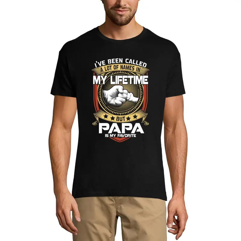 Ultrabasic Men's T-Shirt Papa Is My Favorite Name - Gift For Father's Day 1