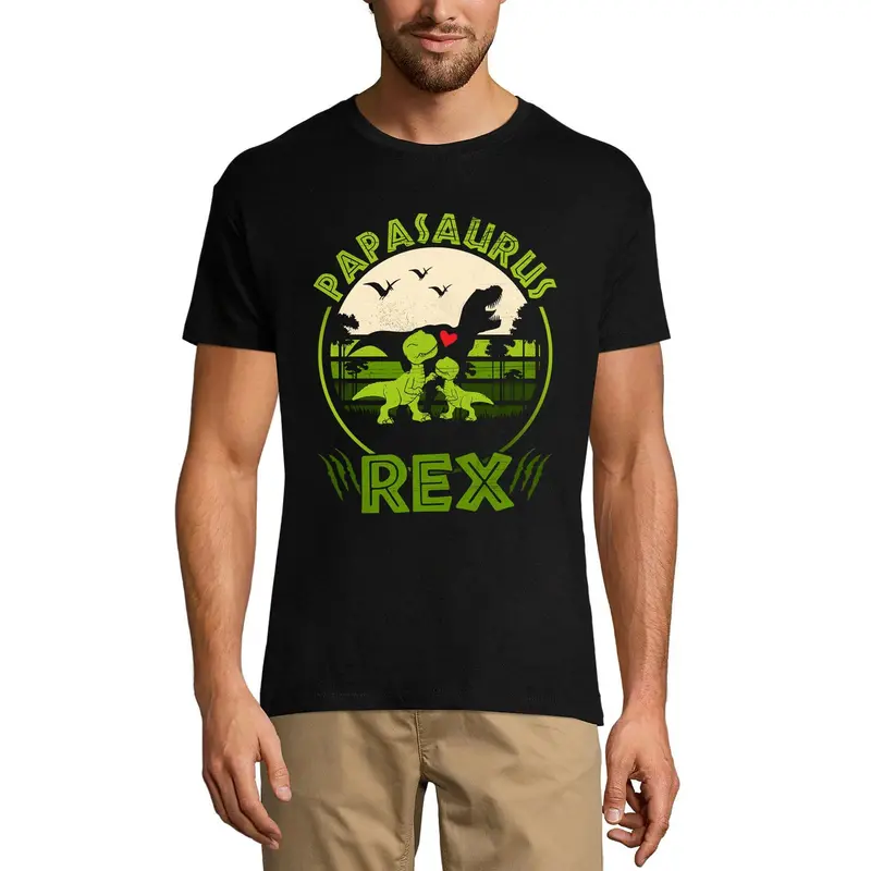 Ultrabasic Men's T-Shirt Papasaurus Rex - Funny Gifts For Dad Jokes Daddy 1