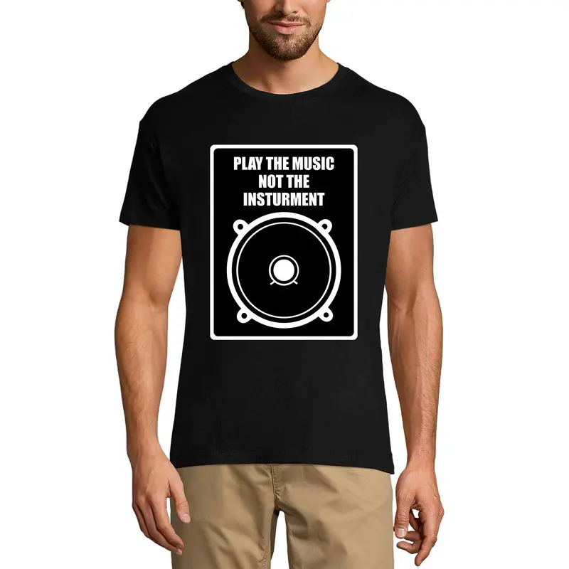 Ultrabasic Men's T-Shirt Play The Music Not The Instrument - Dj Shirt 1