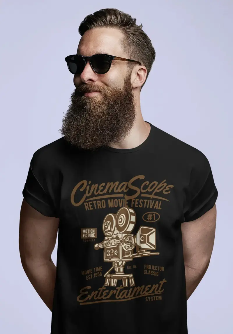 Ultrabasic Men's T-Shirt Retro Movie Festival Cinema Scope - Vintage Shirt 1