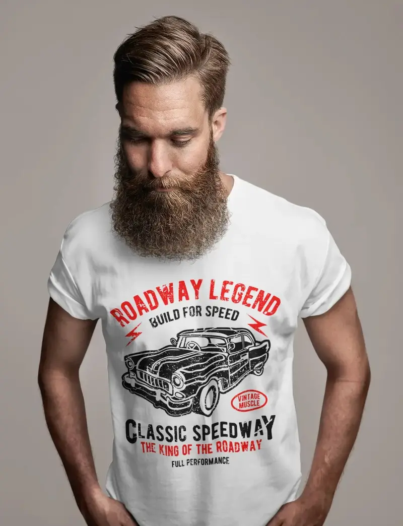 Ultrabasic Men's T-Shirt Roadway Legend - Classic King - Vintage Muscle Tee Shirt 1