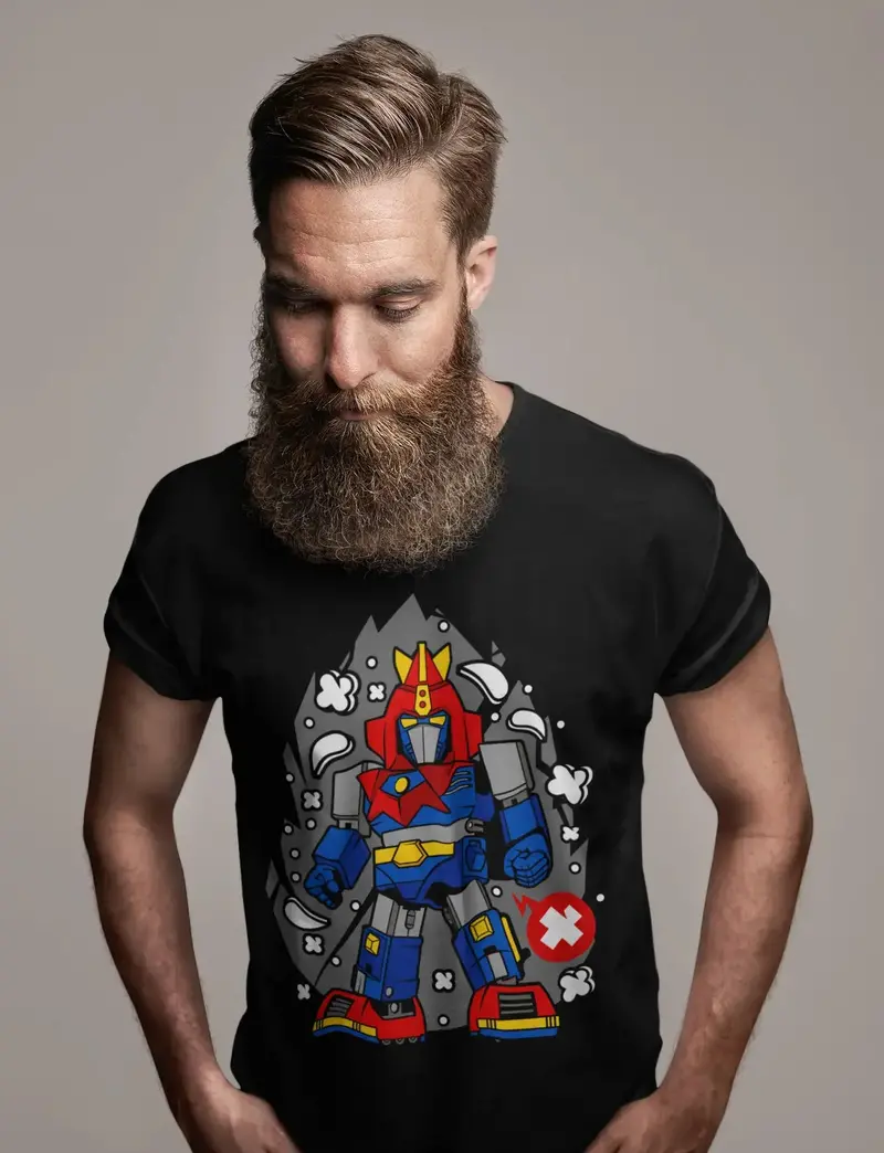 Ultrabasic Men's T-Shirt Robot Machine L V - V Figure - Graphic Printed Shirt 1