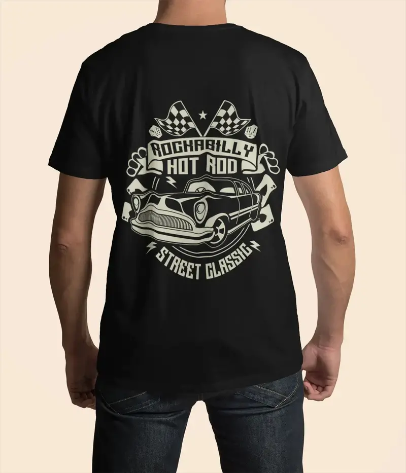 Ultrabasic Men's T-Shirt Rockabilly Hot Rod - Street Classic Vintage Tee Shirt 1