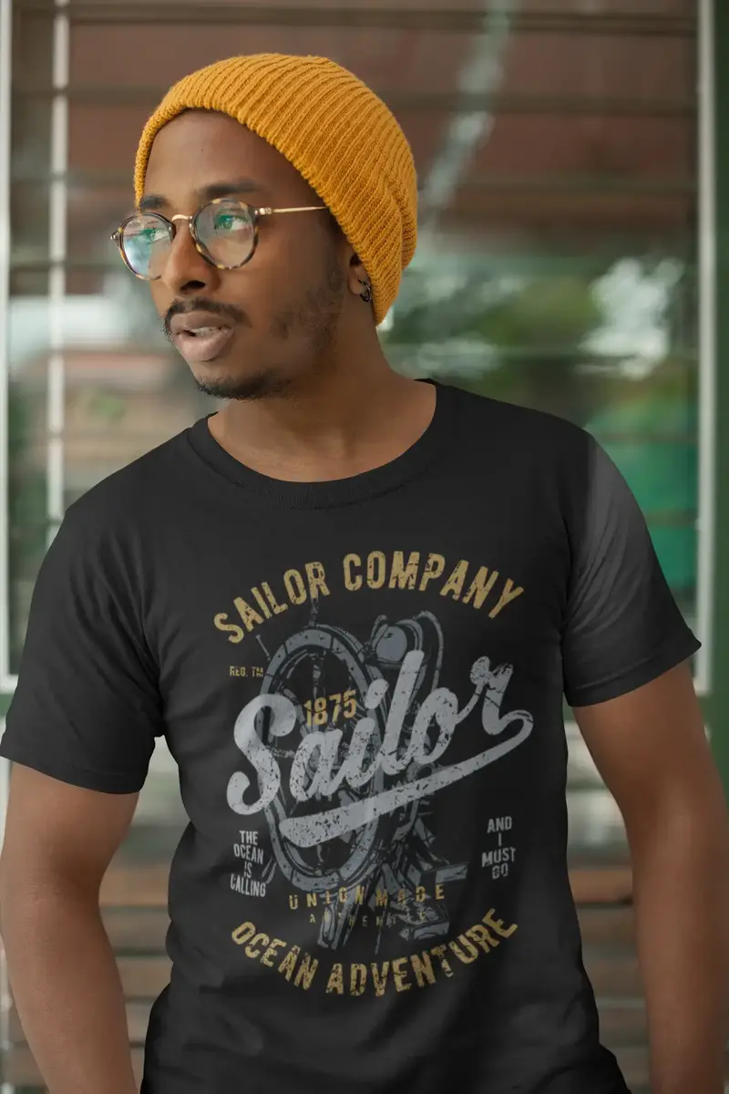 Ultrabasic Men's T-Shirt Sailor Company - Ocean Adventure Sea Marine Tee Shirt 1