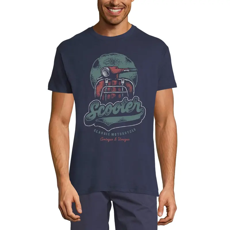 Ultrabasic Men's T-Shirt Scooter Antique And Unique - Short Sleeve Tee Shirt 1