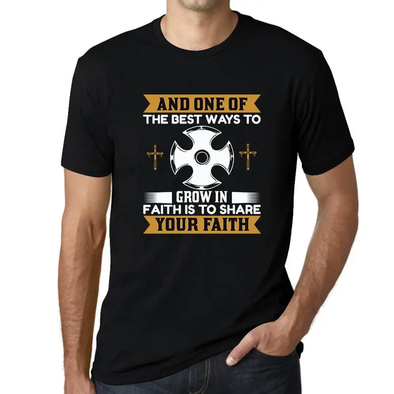 Ultrabasic Men's T-Shirt Share Your Faith - Christian Religious Shirt 2