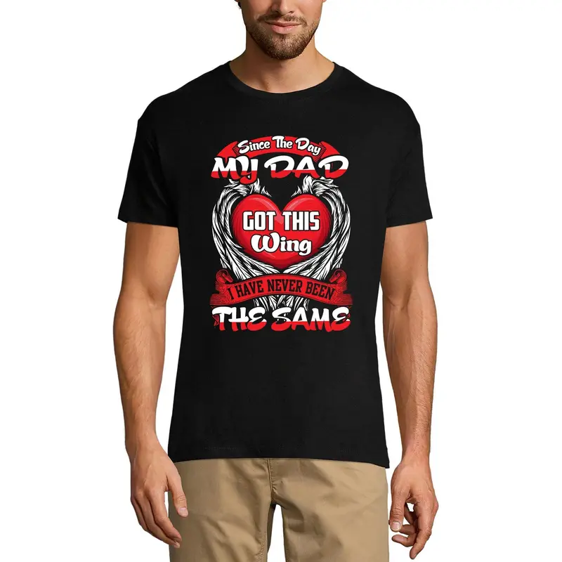 Ultrabasic Men's T-Shirt Since The Day My Dad Got This Wing - Daddy In Heaven 1