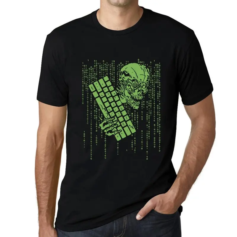 Ultrabasic Men's T-Shirt - Skull Binary Code - Shirt For Computer Programmers 1