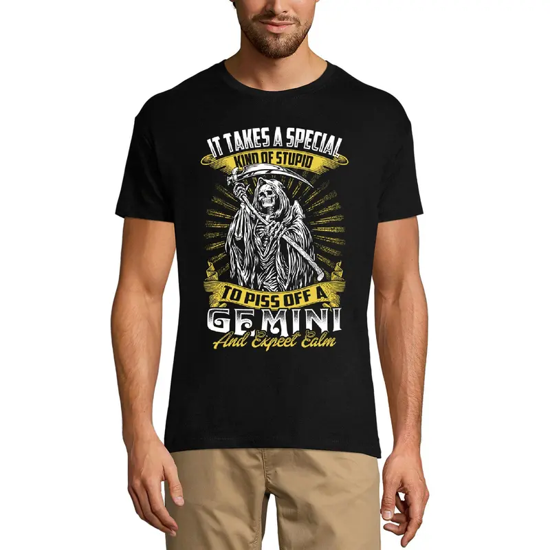 Ultrabasic Men's T-Shirt Special Kind Of Stupid To Piss Off A Gemini - Funny Shirt 2