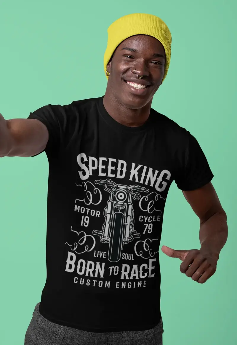 Ultrabasic Men's T-Shirt Speed King - Motorcycle 1979 - Born To Race Custom Engine 1